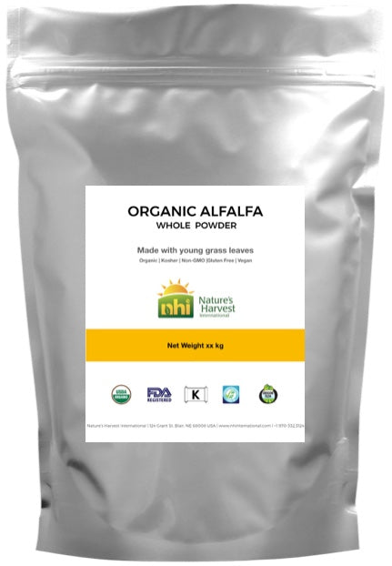 Organic Alfalfa Whole Powder - 22 pound bag ($7.72/LB)
